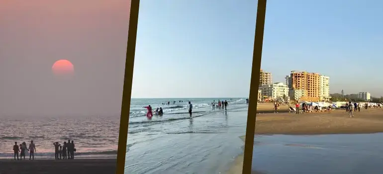 Famous beaches in Cox's Bazar