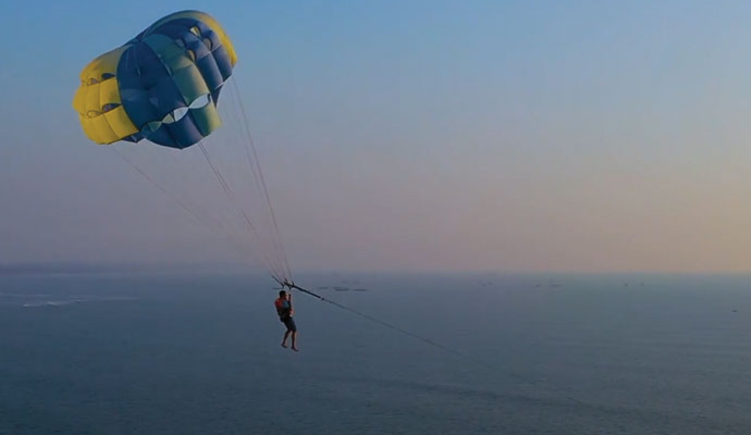 Parasailing activities near Sampan Beach Resort